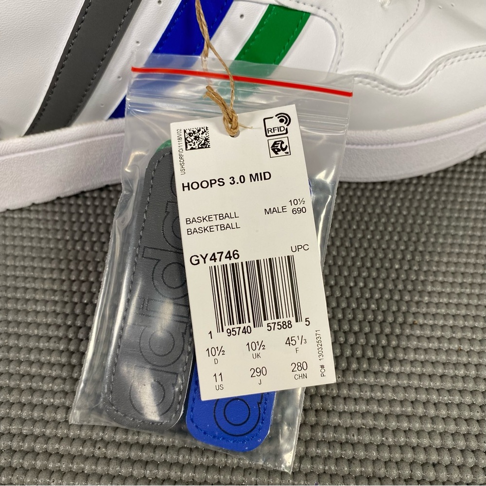 🆕 Adidas Hoops 3.0 Mid Friendship Day Basketball Shoe Sneaker Men’s US 11 White - Picture 10 of 13